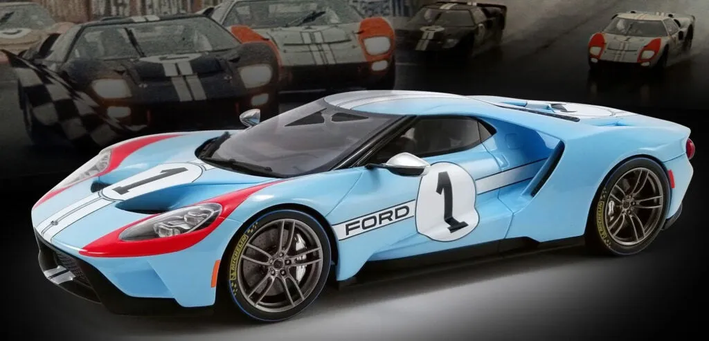 2020 Ford GT #1, LeMans Heritage Edition, 1:18 Scale Resin Diecast Model