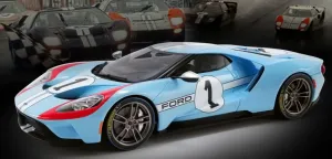 2020 Ford GT #1, LeMans Heritage Edition, 1:18 Scale Resin Diecast Model