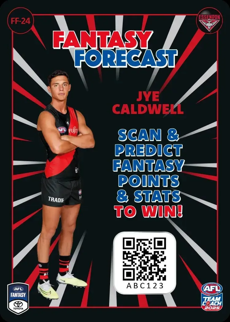 2025 Teamcoach AFL Fantasy Forecast - Cards 1 to 90 - Pick Your Card