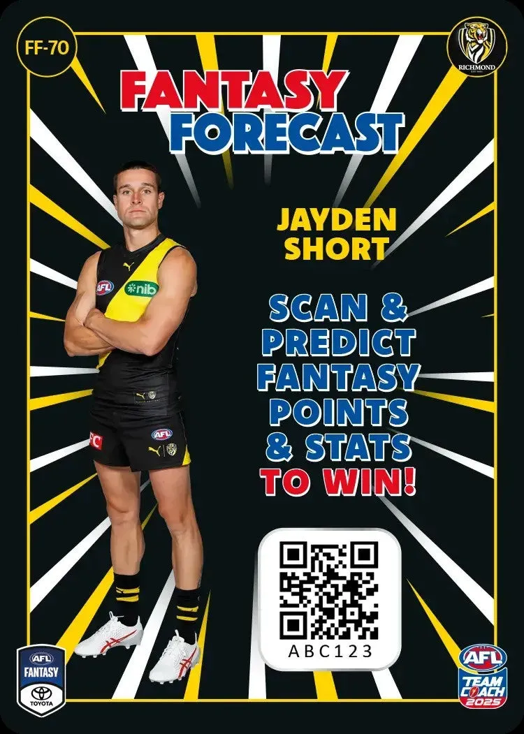 2025 Teamcoach AFL Fantasy Forecast - Cards 1 to 90 - Pick Your Card