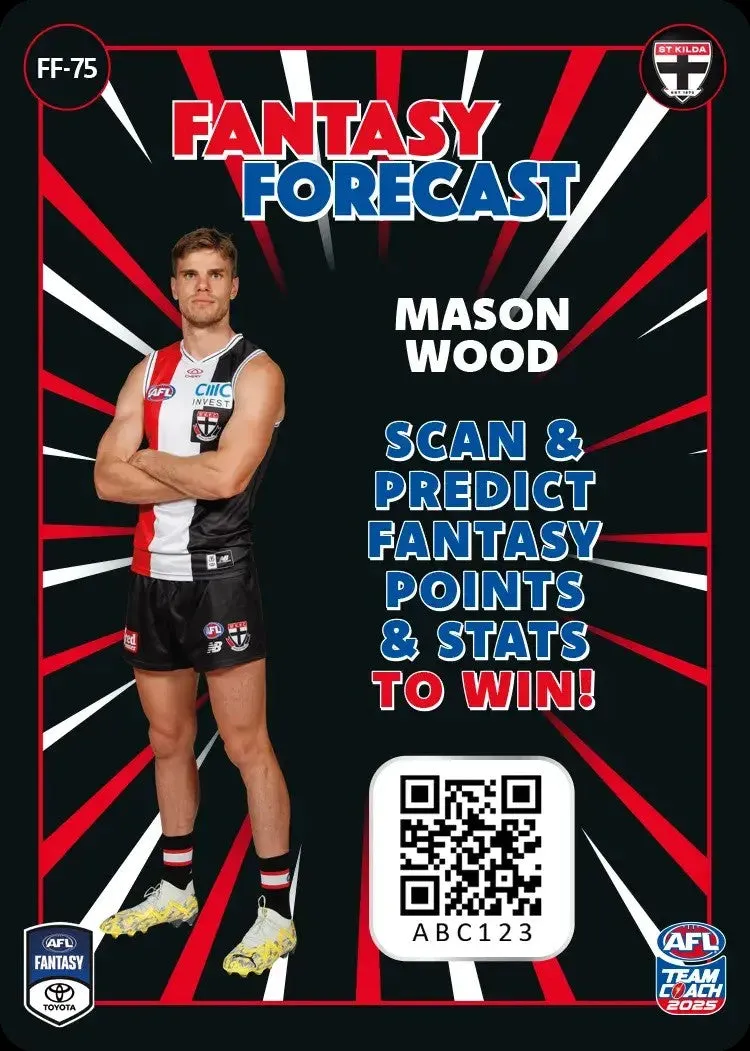 2025 Teamcoach AFL Fantasy Forecast - Cards 1 to 90 - Pick Your Card