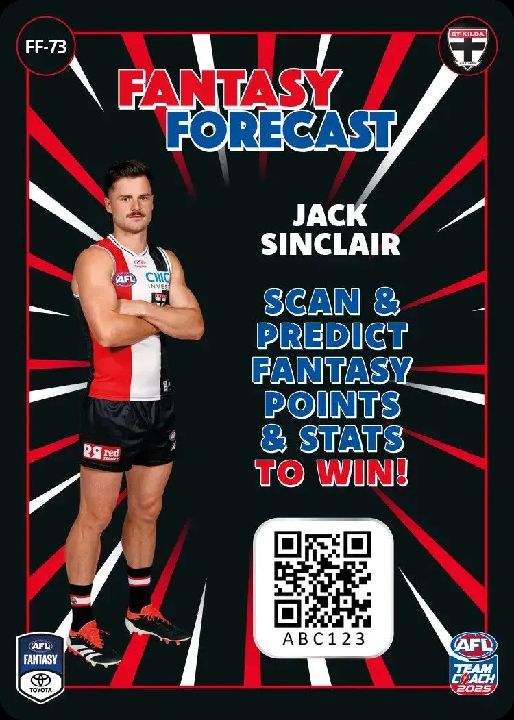 2025 Teamcoach AFL Fantasy Forecast - Cards 1 to 90 - Pick Your Card