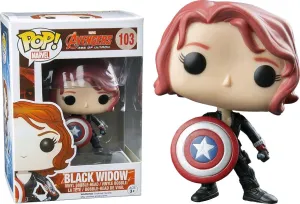 Black Widow, with Shield, Marvel Avengers Age of Ultron  Pop! Vinyl