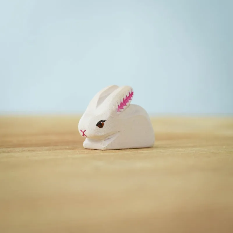 Bumbu Toys | White Baby Rabbit Perching