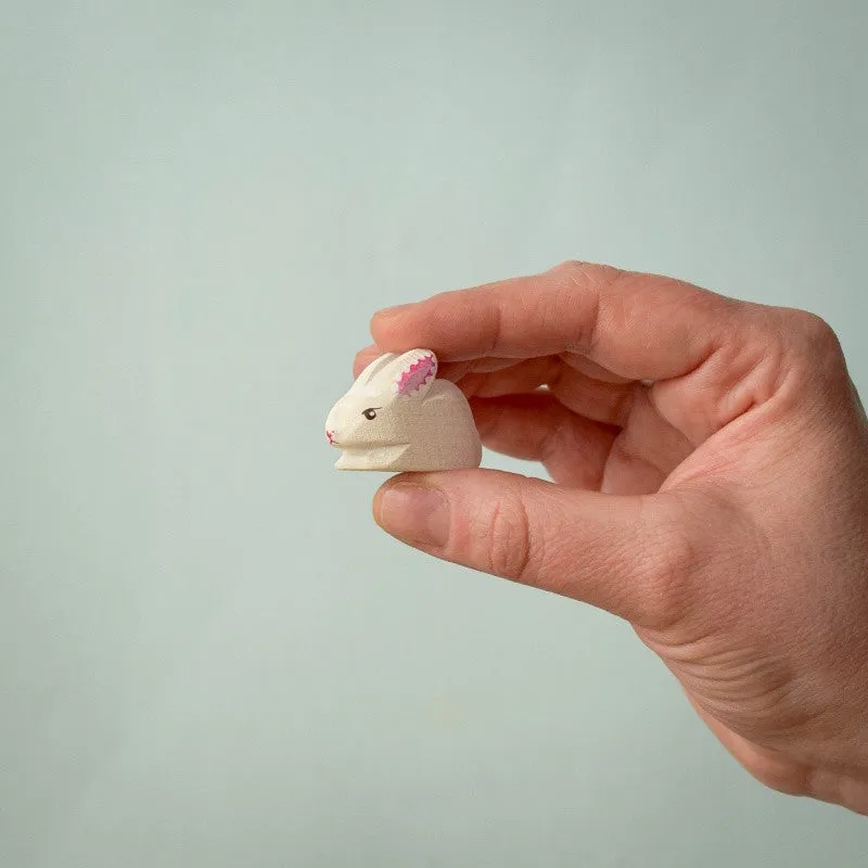 Bumbu Toys | White Baby Rabbit Perching