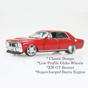 Candy Red XY Ford Falcon BARRA, 1:24 Scale Diecast