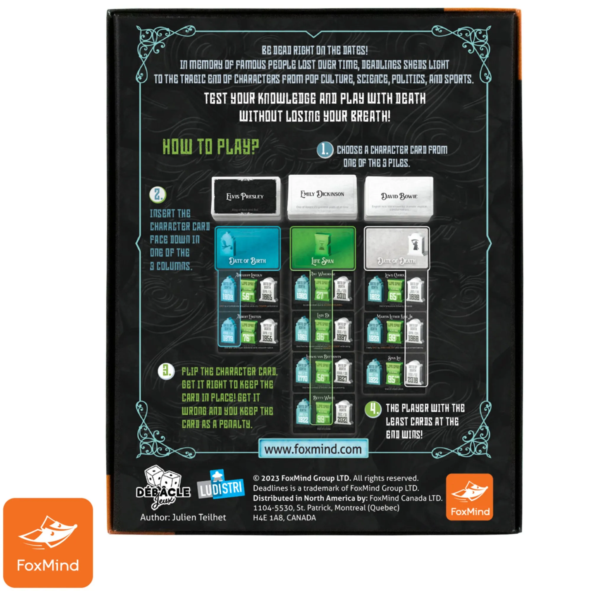 Deadlines FoxMind Pop Culture Trivia Card Game, Ages 12 