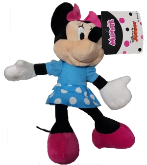 Disney Junior Minnie Mouse with Blue Dotty Dress Small Plush Toy
