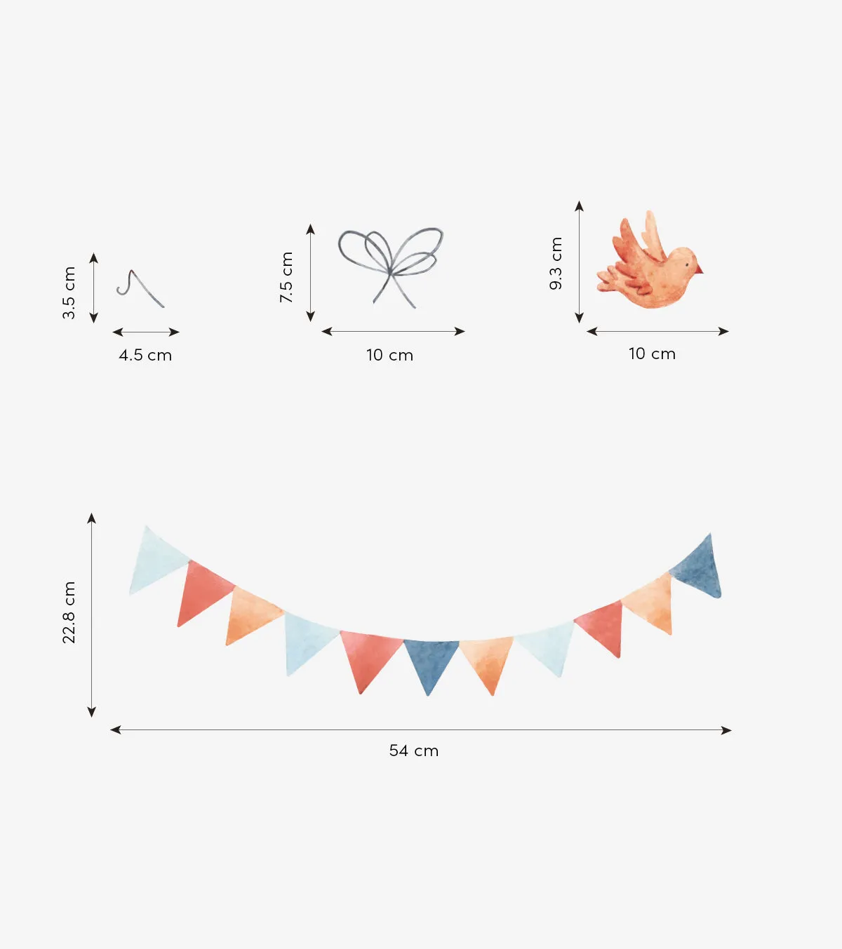 Gentle Friends | Wall Decals - Bird Garland in TUBE