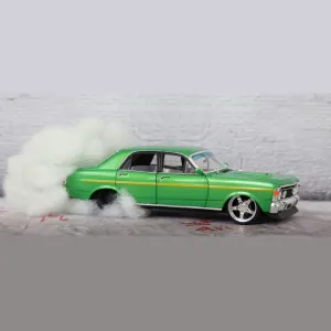 Green 1969 XW GS Ford Burnout Car, 1:24 Scale Diecast