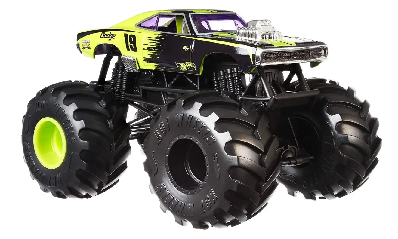 Hot Wheels 1:24 Monster Trucks Dodge Charger R/T Green