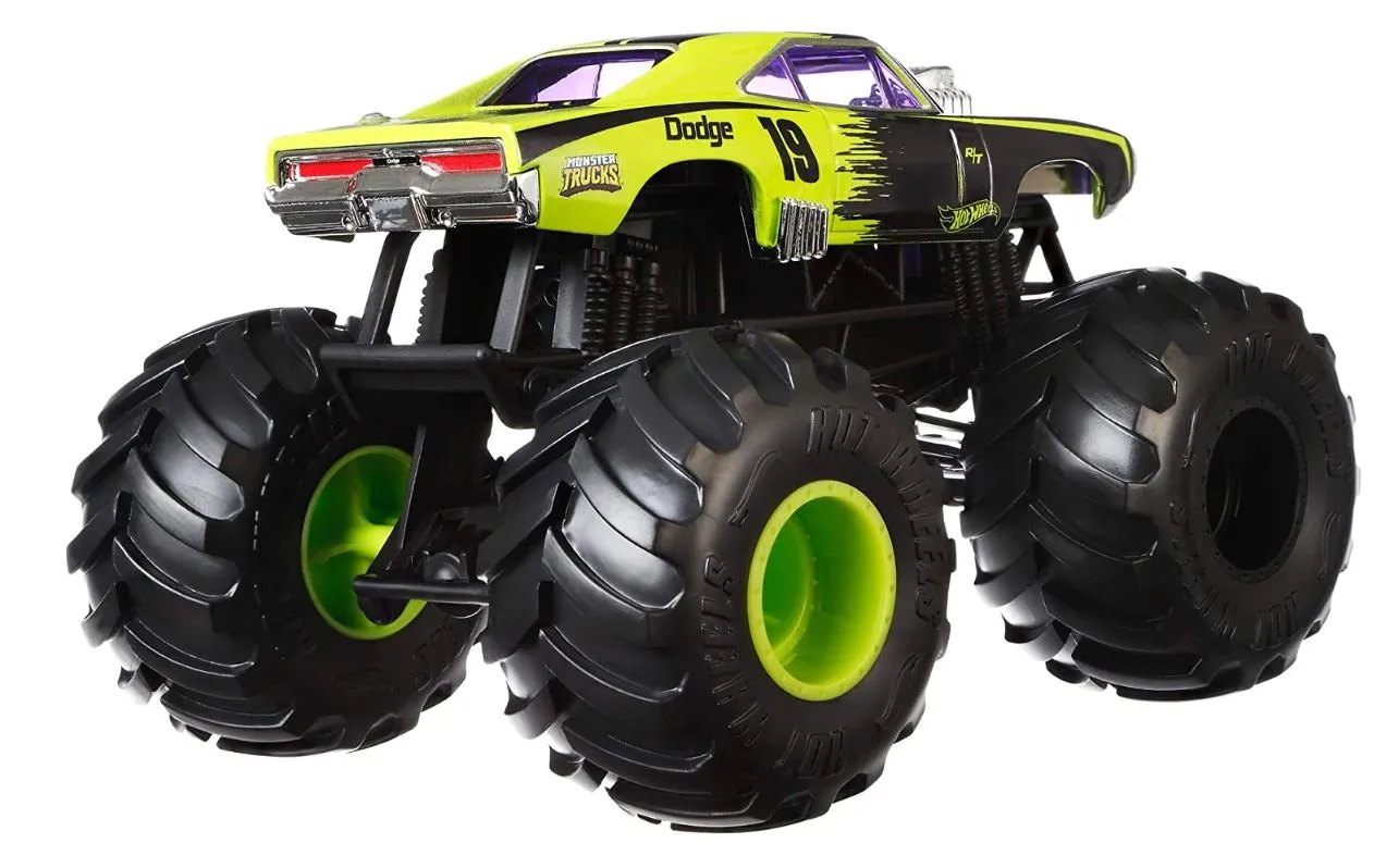 Hot Wheels 1:24 Monster Trucks Dodge Charger R/T Green