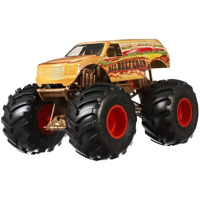 Hot Wheels 1:24 Monster Trucks Giant Wheels All Beefed Up