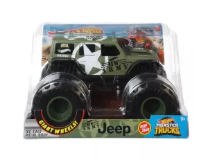 Hot Wheels 1:24 Monster Trucks Giant Wheels Army Jeep