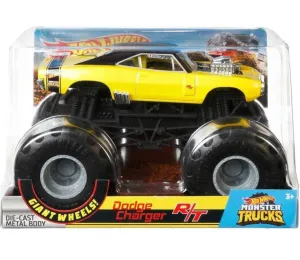 Hot Wheels 1:24 Monster Trucks Giant Wheels Dodge Charger Rt Yellow