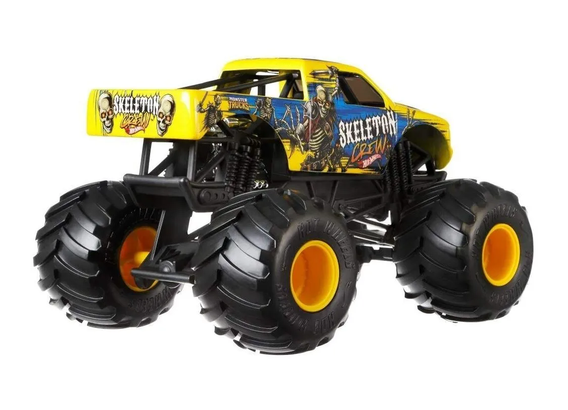 Hot Wheels 1:24 Monster Trucks Giant Wheels Skeleton Crew