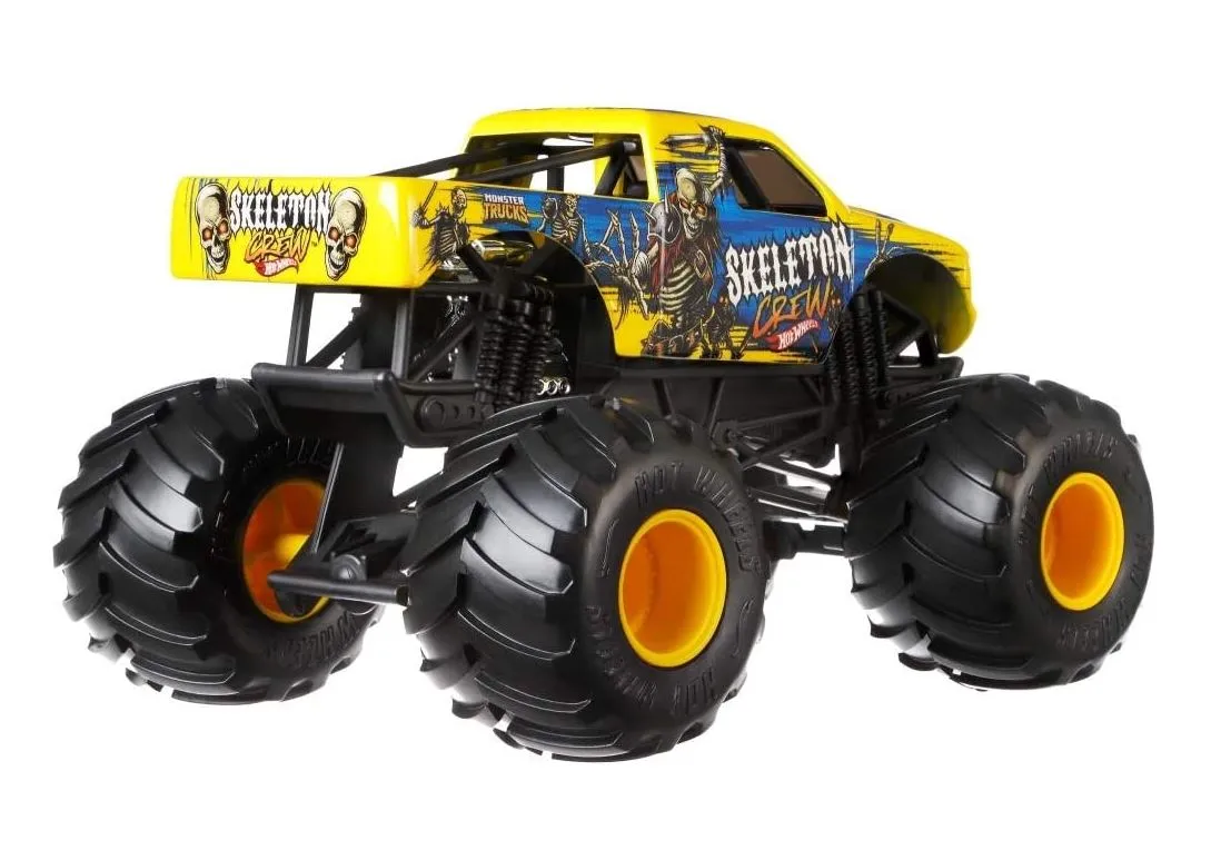Hot Wheels 1:24 Monster Trucks Giant Wheels Skeleton Crew