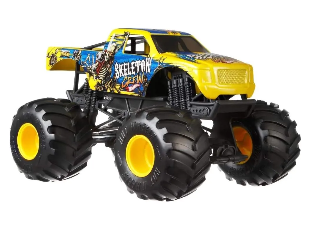 Hot Wheels 1:24 Monster Trucks Giant Wheels Skeleton Crew