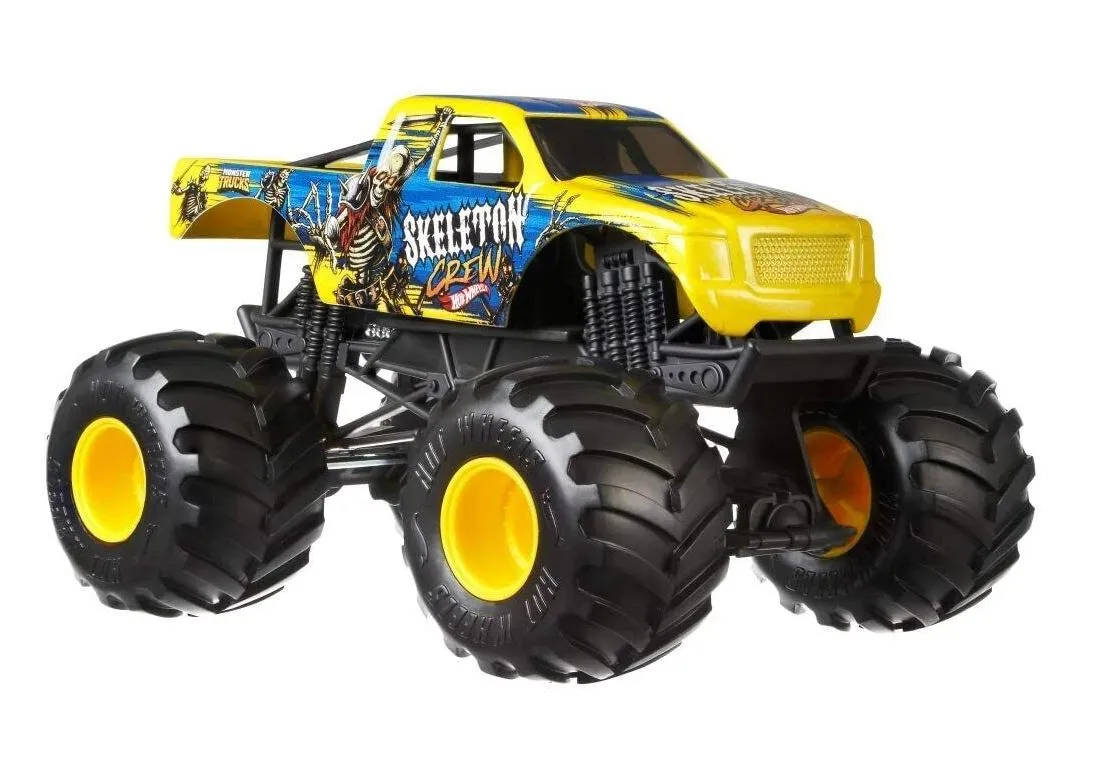 Hot Wheels 1:24 Monster Trucks Giant Wheels Skeleton Crew