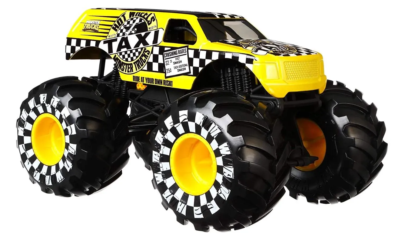 Hot Wheels 1:24 Monster Trucks Giant Wheels Taxi