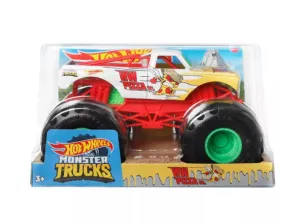 Hot Wheels 1:24 Monster Trucks Hw Pizza Co. White & Yellow