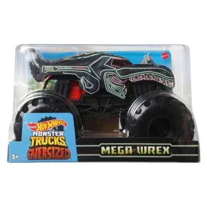 Hot Wheels 1:24 Monster Trucks Mega-Wrex Black With Neon Colours
