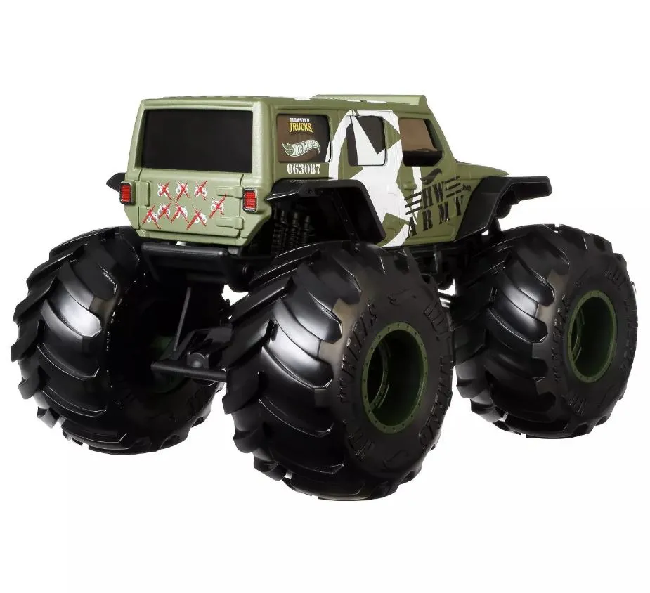 Hot Wheels 1:24 Monster Trucks Oversized Army Jeep