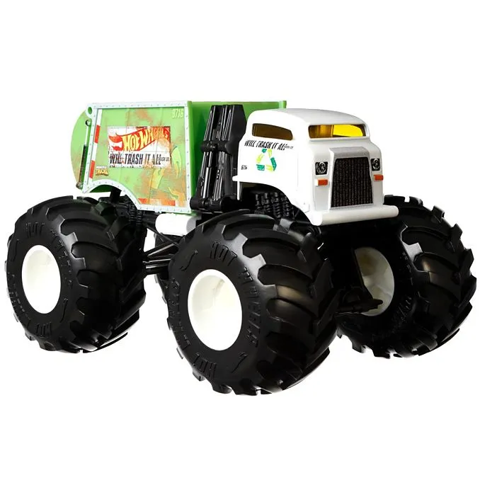 Hot Wheels 1:24 Monster Trucks Will Trash It All Blue