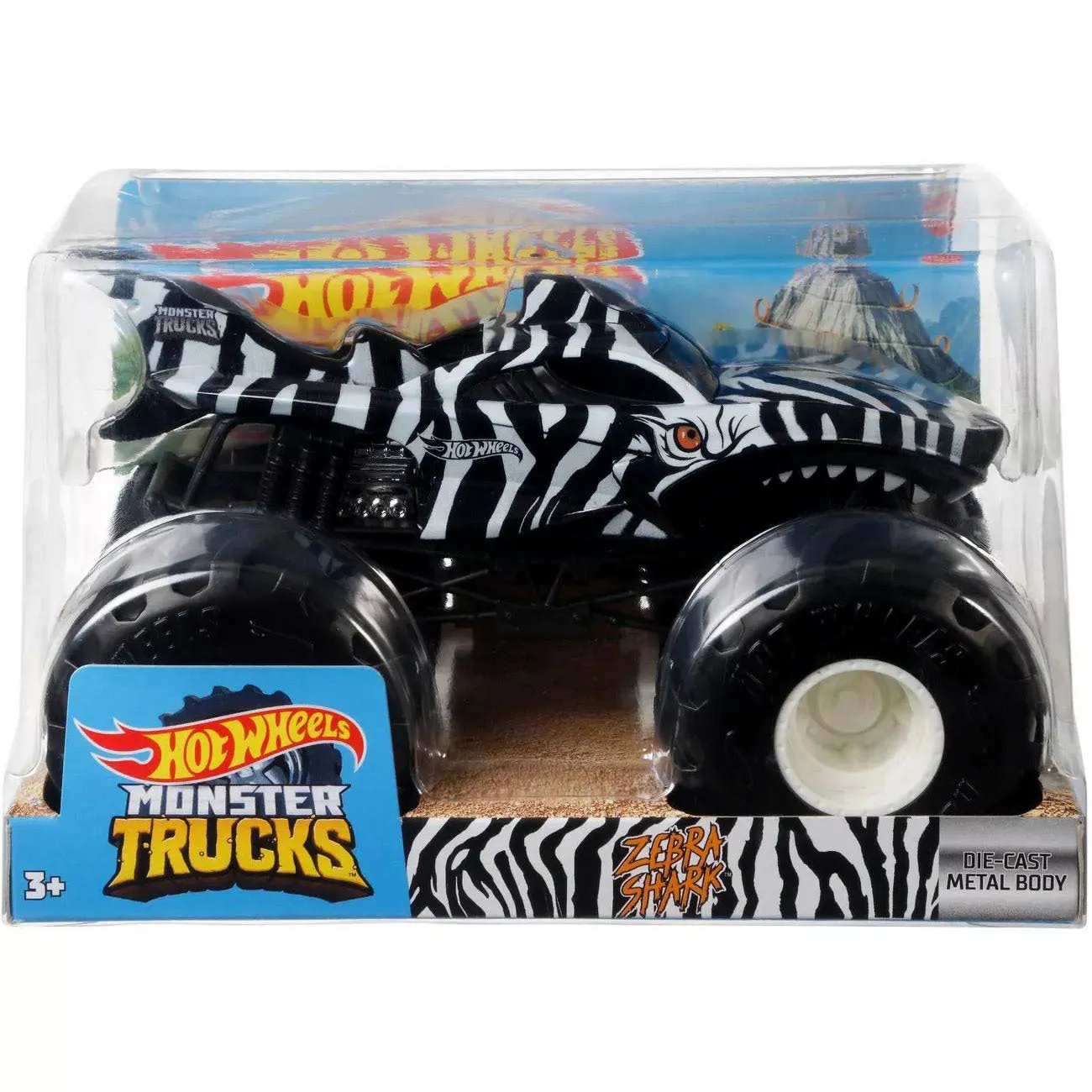 Hot Wheels 1:24 Monster Trucks Zebra Shark