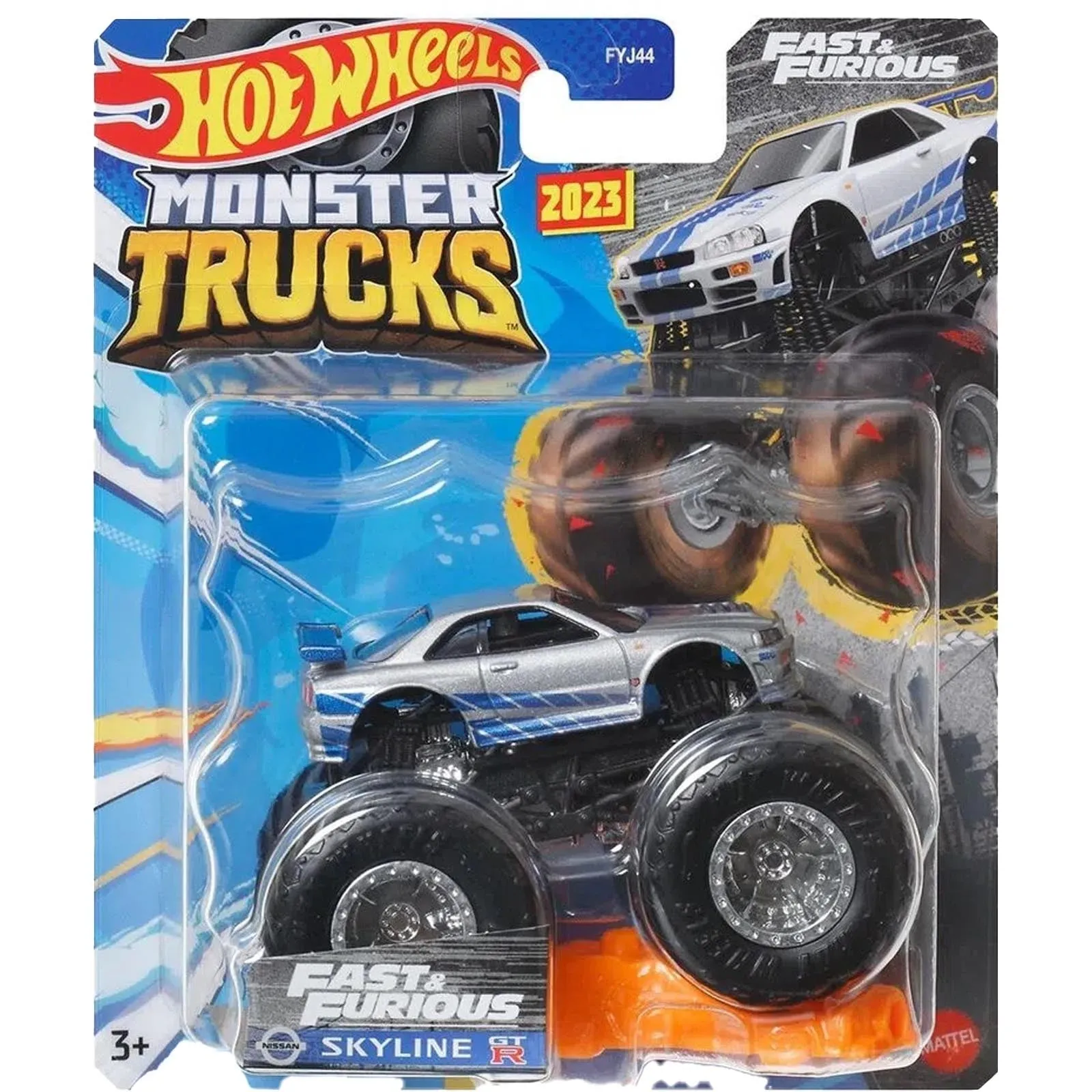 Hot Wheels 1:64 Monster Truck Fast And Furious Skyline GTR