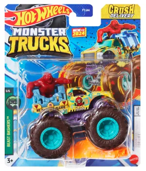 Hot Wheels 1:64 Monster Trucks 2024 Beast Bashers 3/6 Crush Delivery