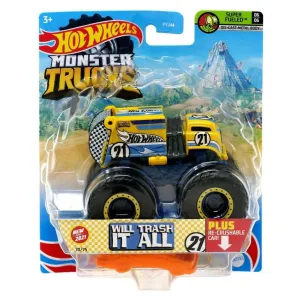 Hot Wheels 1:64 Monster Trucks Crash Legends 8/11 Will Trash It All