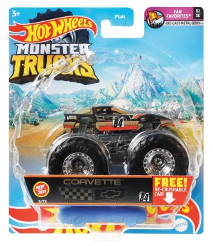 Hot Wheels 1:64 Monster Trucks Fan Favorites 2/6 Corvette