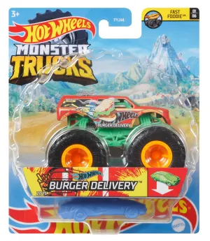 Hot Wheels 1:64 Monster Trucks Fast Foodie 1/6 Hot Wheels Burger Delivery