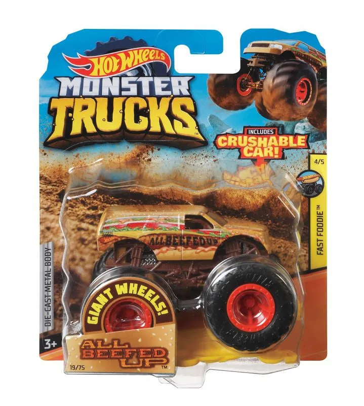 Hot Wheels 1:64 Monster Trucks Fast Foodie 4/5 All Beefed Up