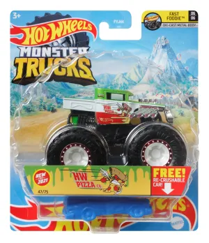 Hot Wheels 1:64 Monster Trucks Fast Foodie 6/6 Hw Pizza Co.