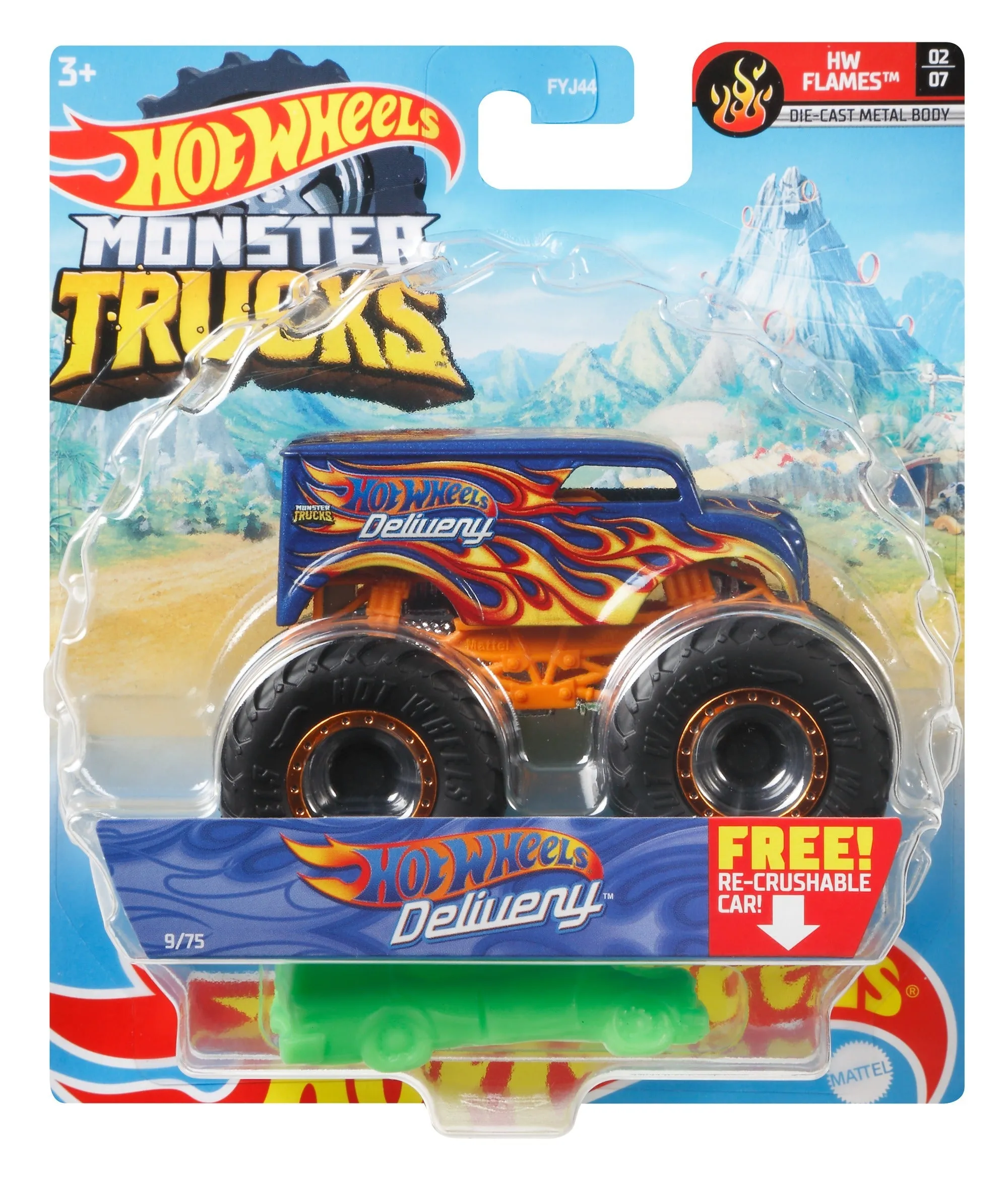 Hot Wheels 1:64 Monster Trucks Hot Wheels Flames 2/7 Hot Wheels Delivery