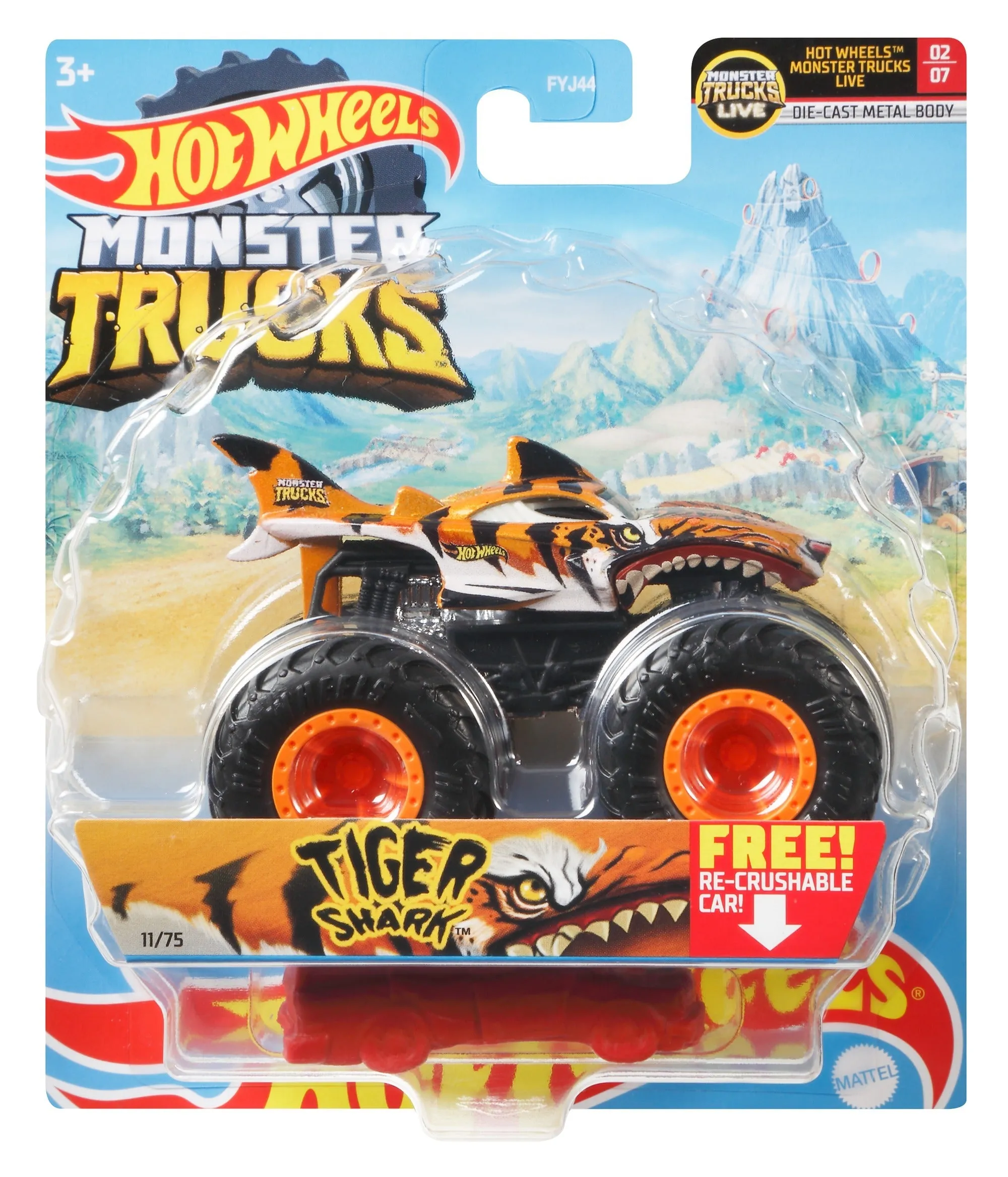 Hot Wheels 1:64 Monster Trucks Live 2/7 Tiger Shark