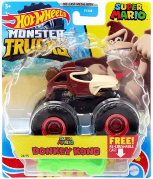 Hot Wheels 1:64 Monster Trucks Super Mario Donkey Kong