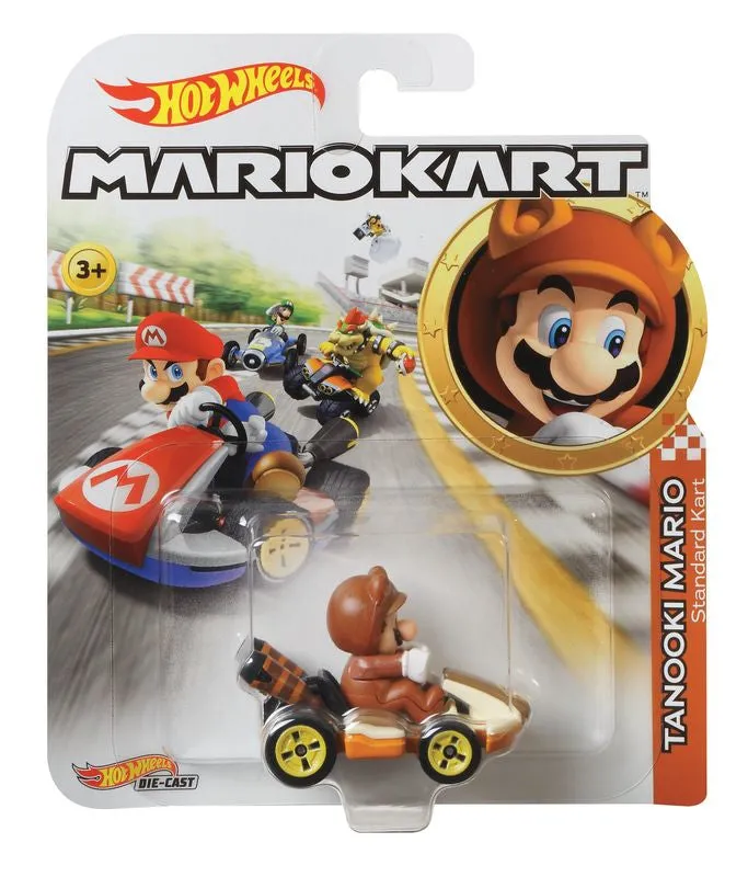 Hot Wheels Mario Kart Tanooki Mario Standard Kart