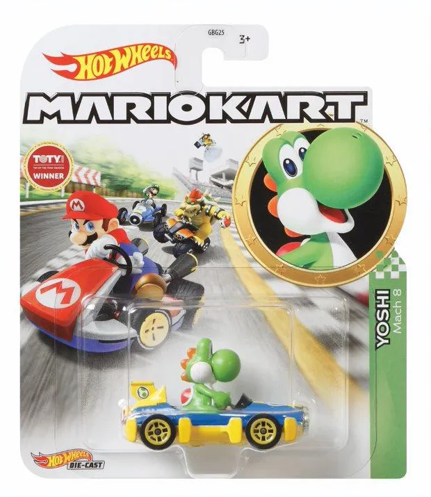 Hot Wheels Mario Kart Yoshi Mach 8