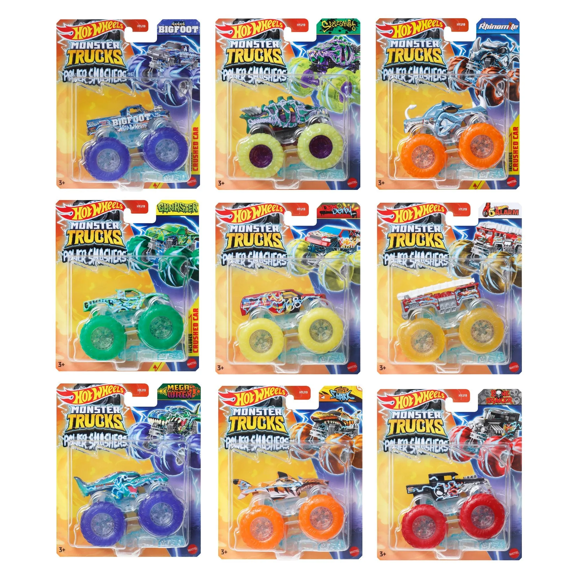 Hot Wheels Monster Trucks 1:64 Power Smashers Assortment