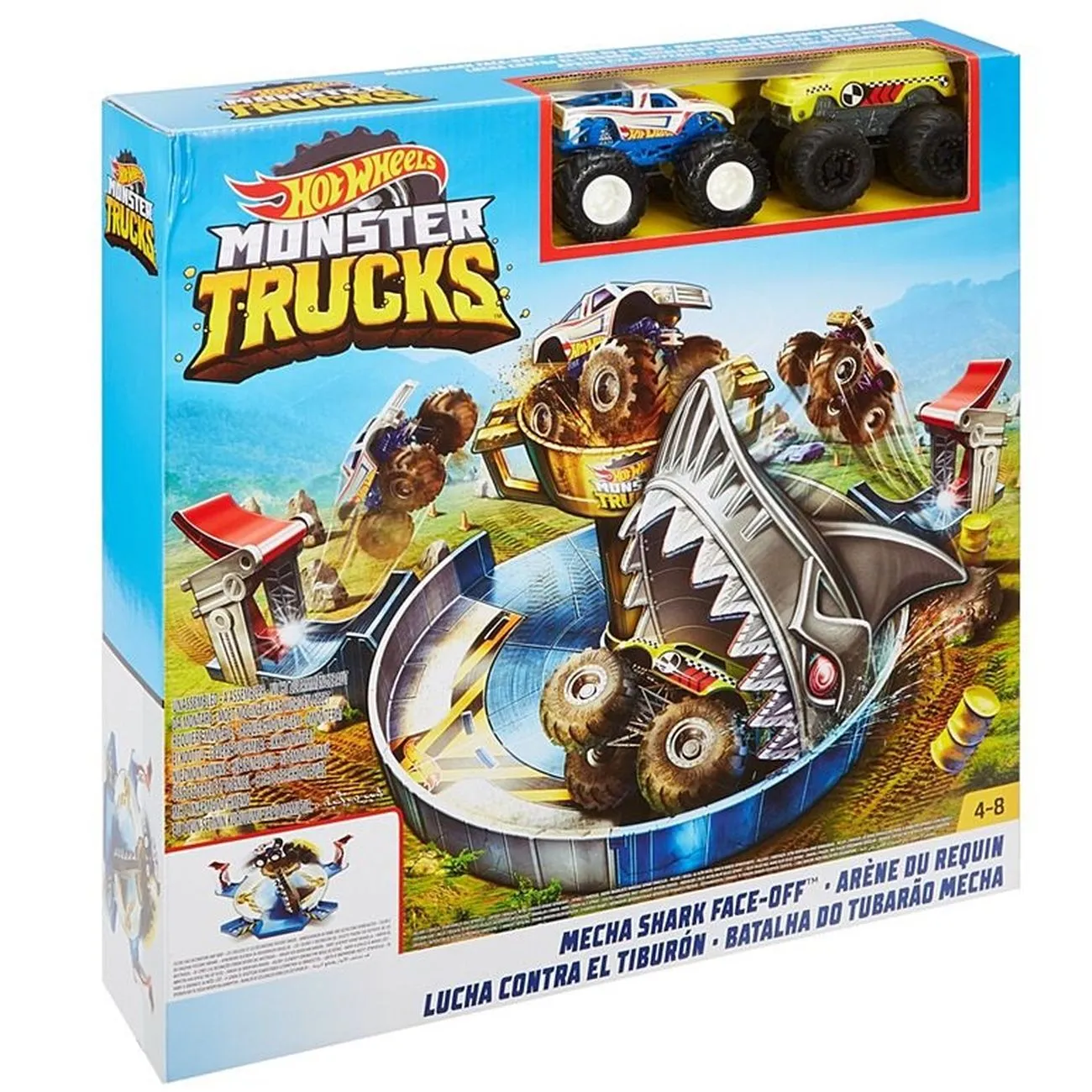 Hot Wheels Monster Trucks Mecha Shark Face-Off