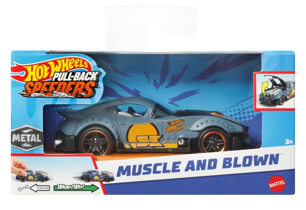 Hot Wheels Pull-Back Speeders Muscle And Blown