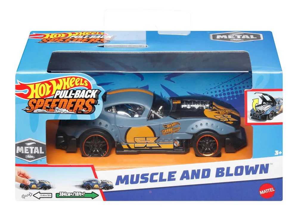 Hot Wheels Pull-Back Speeders Muscle And Blown