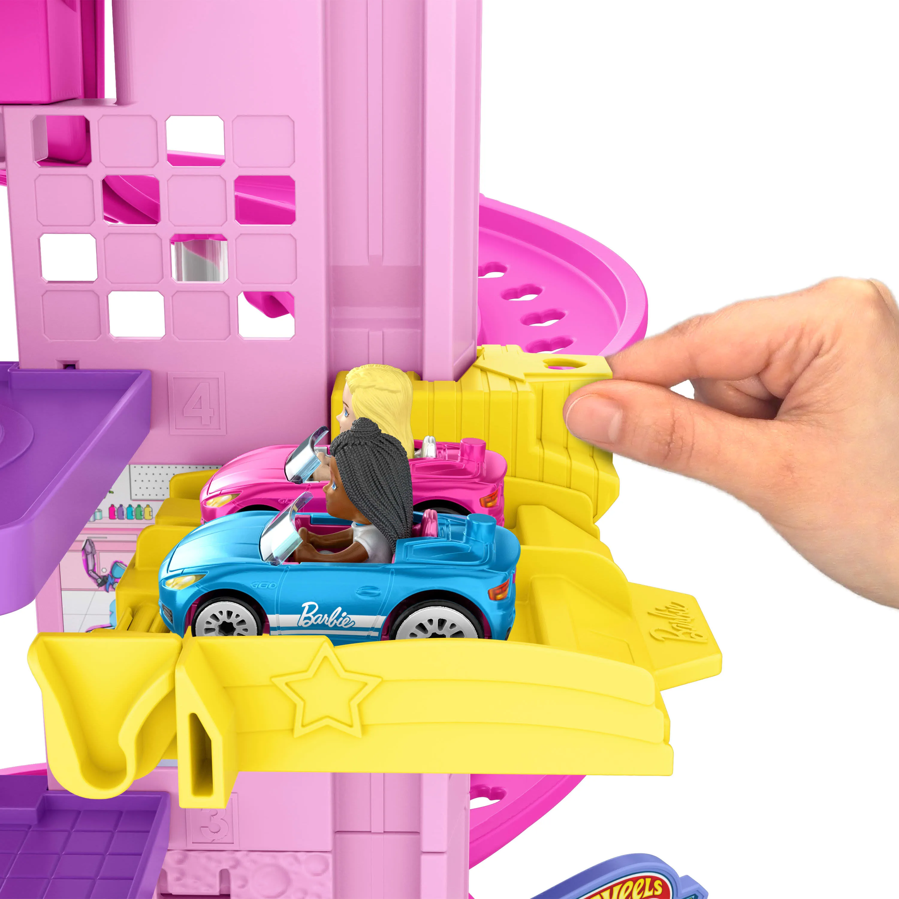 Hot Wheels Racer Verse Barbie Spiral Race Trackset
