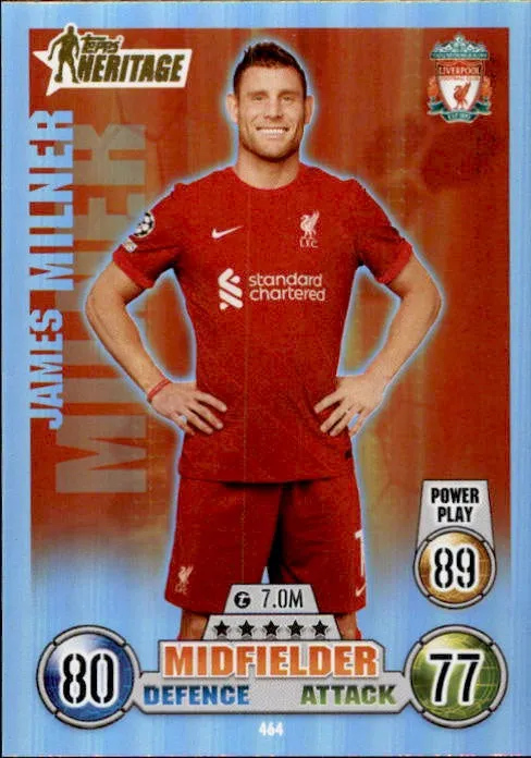 James Milner, Topps Heritage, 2021-22 Topps Match Attax UEFA Champions & Europa League
