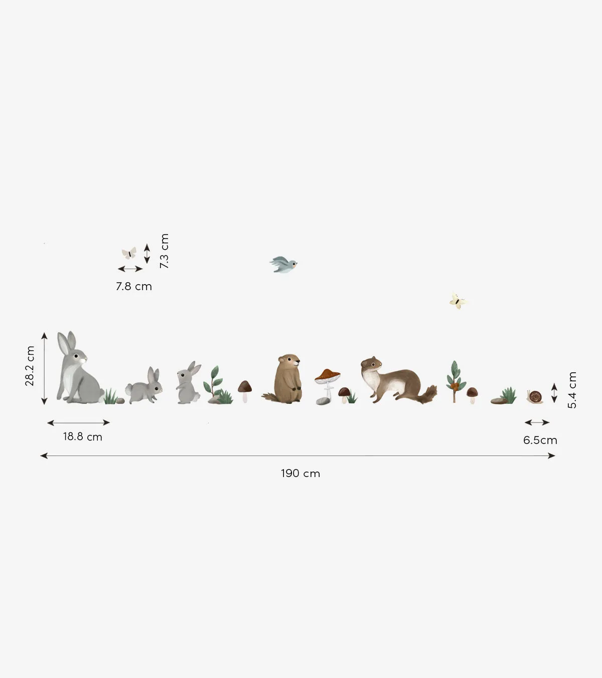 Kharu | Wall Decals - Mountain Animals in TUBE