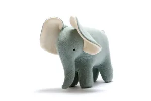 Large Teal Knitted Elephant: LAST ONE