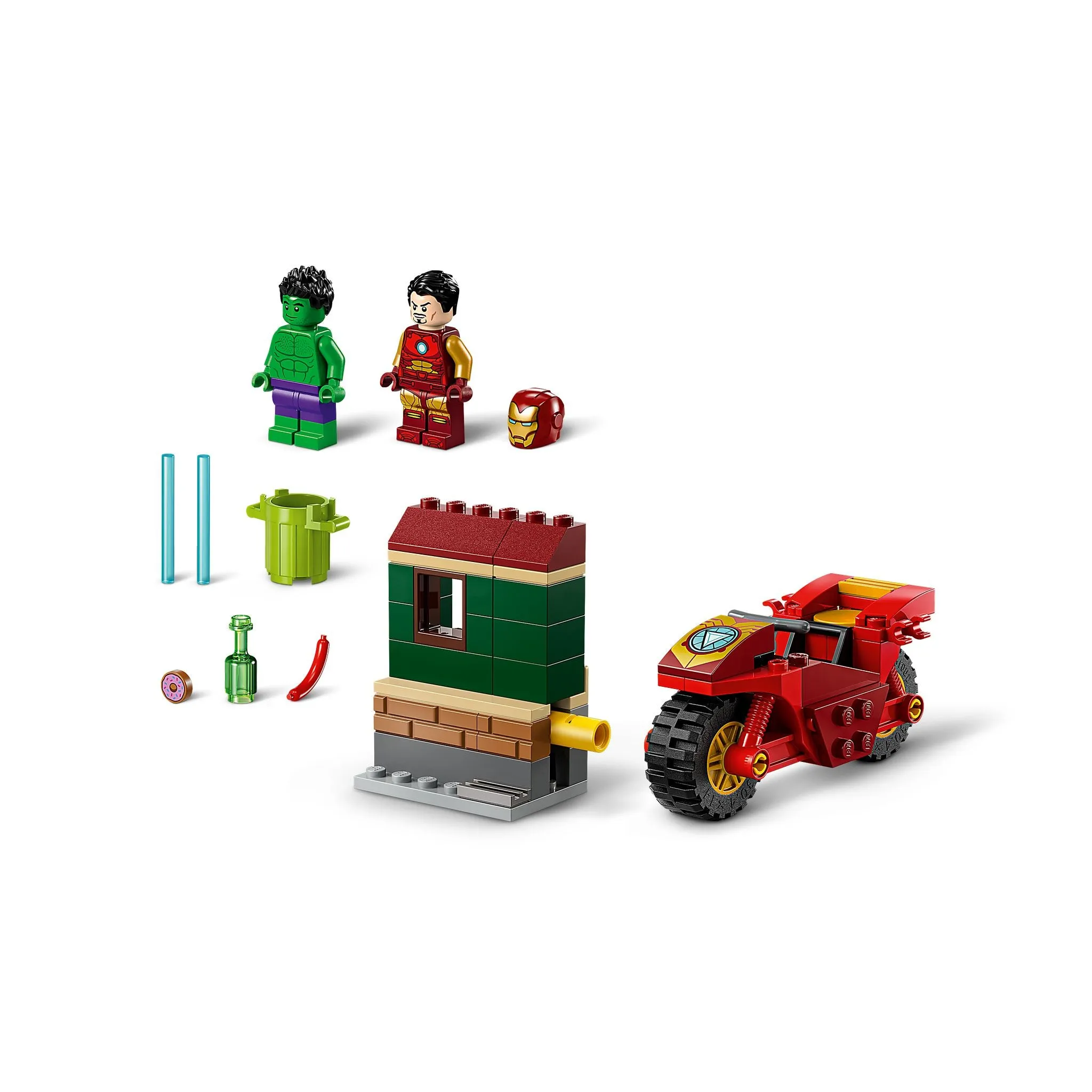 LEGO 76287 Marvel Super Heroes Iron Man With Bike And The Hulk